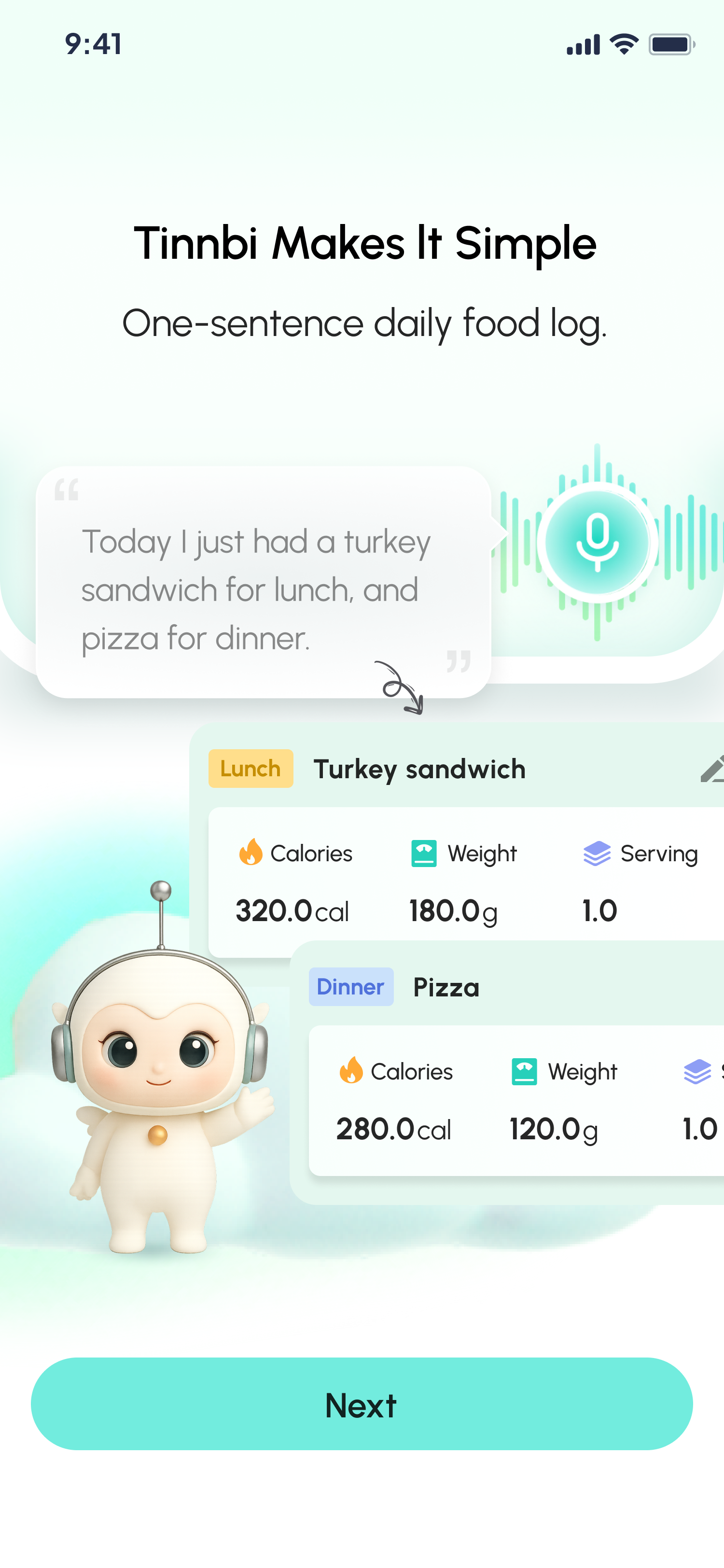 Simple Food Tracking